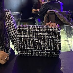 Guess Cessily Tweed Convertible Bag